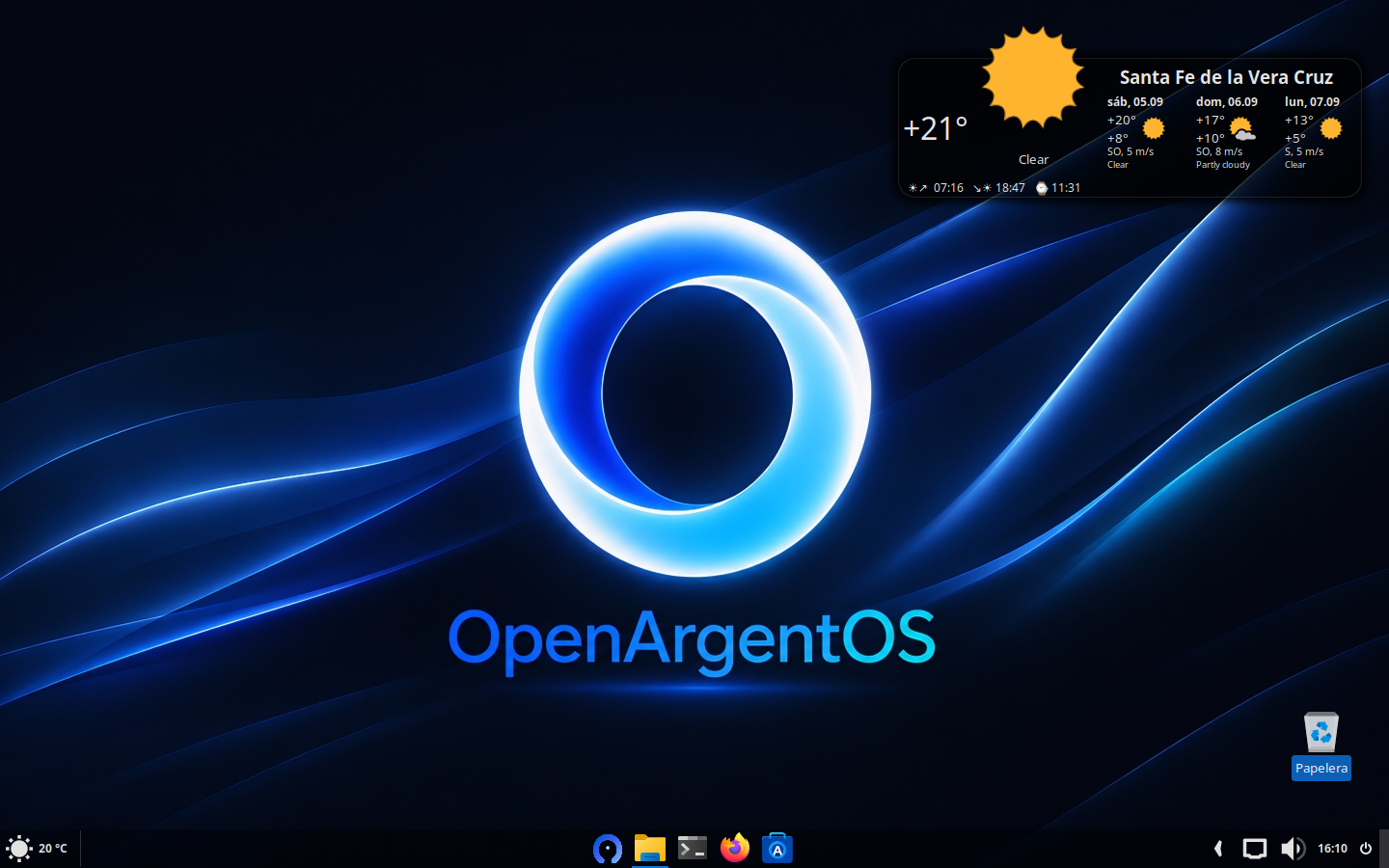 Escritorio OpenArgentOS Cinnamon