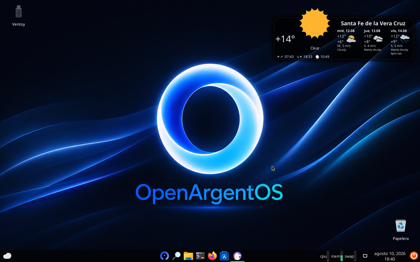 Escritorio OpenArgentOS Xfce